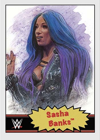  2019 Topps WWE Women's Division #SB Sasha Banks Side Plate  Patch Relic #071/199 : Collectibles & Fine Art
