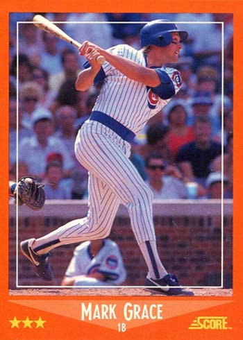 1988 CUBS Mark Grace signed RATED ROOKIE card Donruss #40 AUTO RC  Autographed
