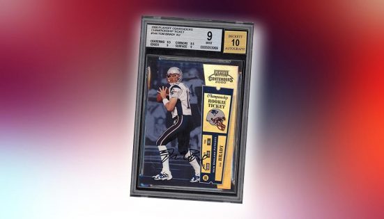 Tom Brady 2010 Playoff Contenders Super Bowl Ticket Black #64 (BGS 9.5)