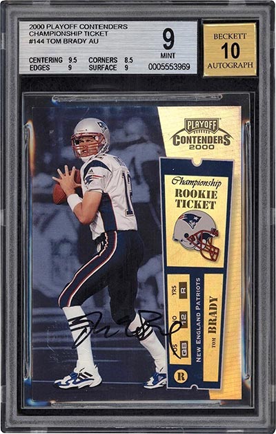 World Record $3.1 Million for 2000 Contenders Tom Brady Autograph