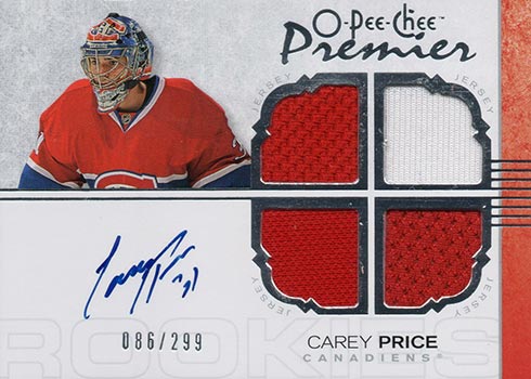 Carey price jersey outlet card