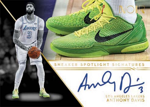 2020-21 Panini Noir Basketball Sneaker Swatch Signatures Anthony Davis