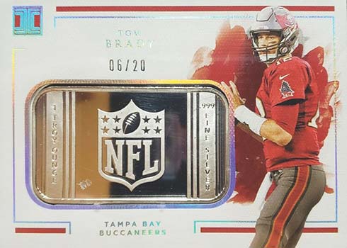 TOM BRADY 1990 RETRO 2020 DONRUSS TAMPA BAY BUCCANEERS FULL NAME ON BACK