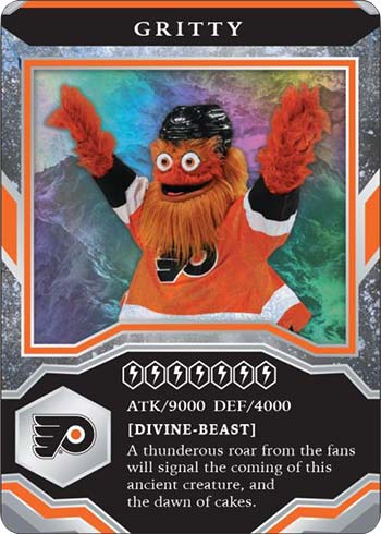 2021-22 Upper Deck MVP Hockey Mascot Gaming Cards Rainbow Foilboard Gritty