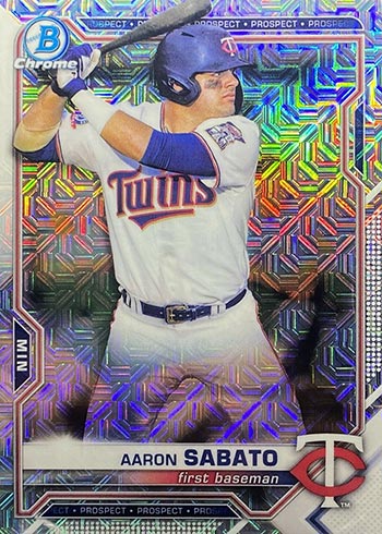 2021 Bowman Chrome: Aaron SabatoDawn Of Glory Insert #4696