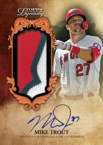 2021 Topps Dynasty Baseball Autograph Patch Design Variations Mike Trout