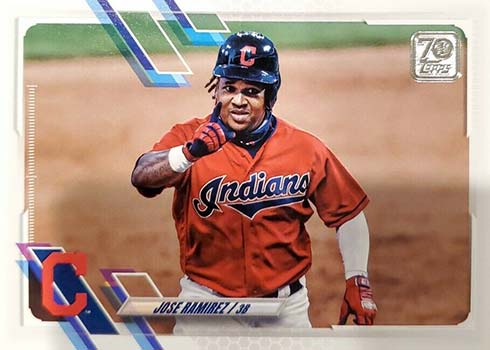2018 Jose Ramirez Topps Now Game Used Indians Players Weekend Jersey Card  Pwr13a