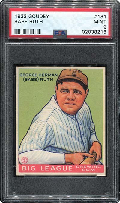  1933 Goudey # 144 Babe Ruth New York Yankees (Baseball Card)  PSA PSA 2.00 Yankees : Collectibles & Fine Art