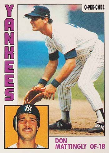 Vintage 80s White MLB New York Yankees Don Mattingly 80s Single