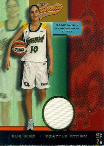 Sue Bird Cards - 2002 Fleer Authentic WNBA Memorabilia Authentix