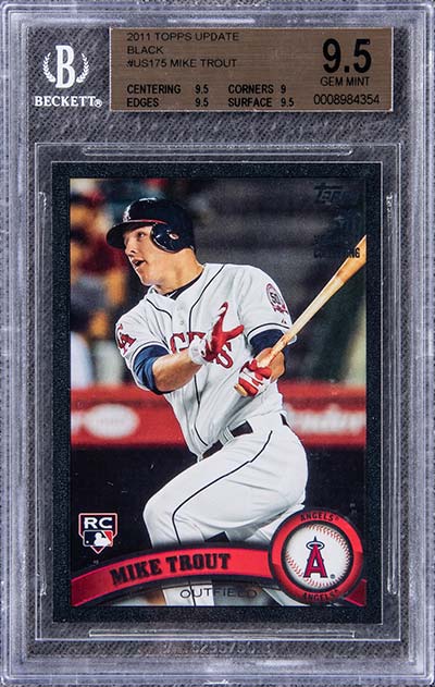 Sold at Auction: 2011 Topps Update Mike Trout Rookie Bgs 9