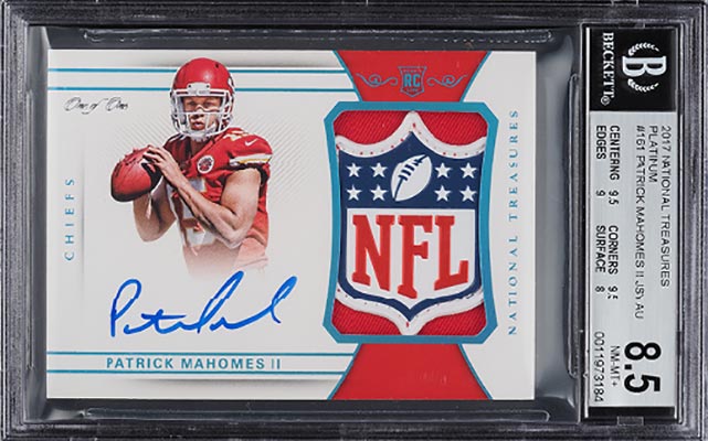 2017 National Treasures Patrick Mahomes Sells for Record $4.3 Million