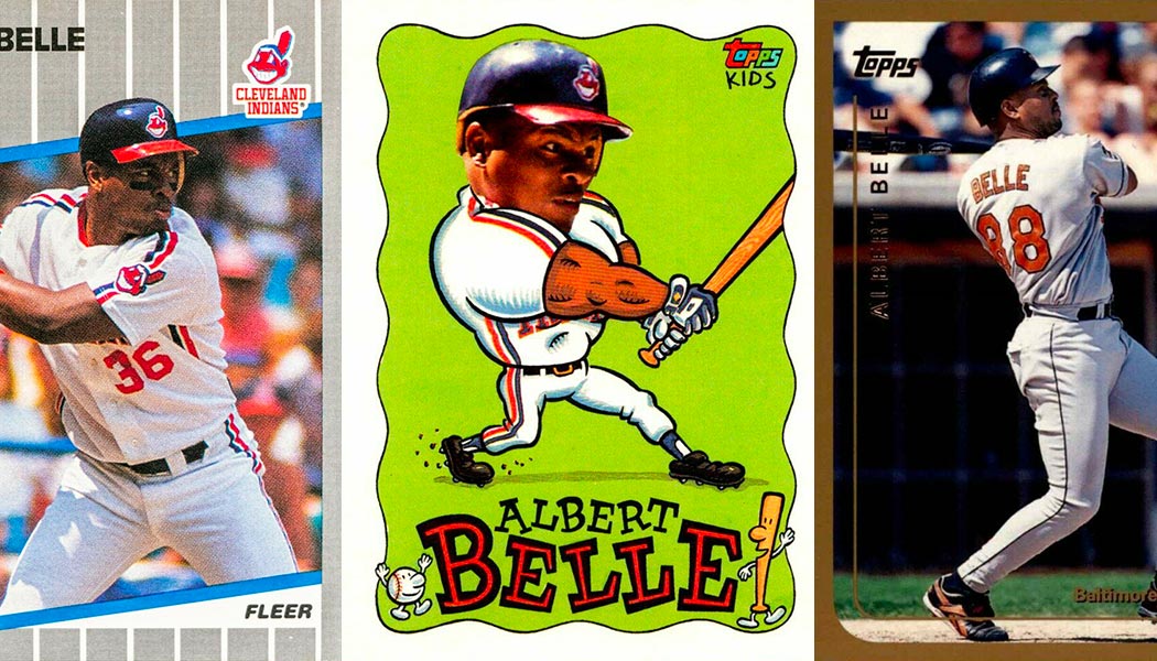 10 Albert Belle Baseball Cards That Chart His MLB Career