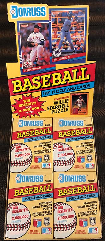 1991 Donruss Series 1 Baseball Box Break and Highlights