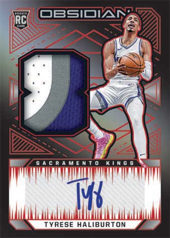 2020-21 Panini Obsidian Basketball Rookie Jersey Autographs Tyrese Haliburton