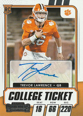 2021 Panini Contenders Draft Picks Trevor Lawrence Rookie Card Autograph