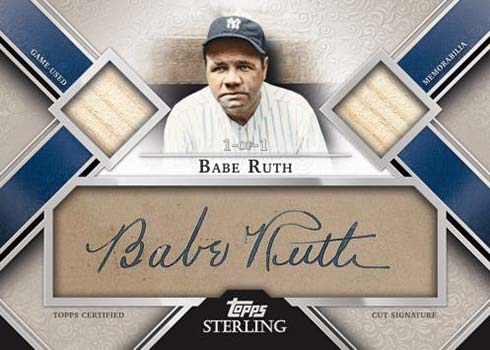 2022 Topps Sterling Baseball Legendary Cut Signature Relics Babe Ruth