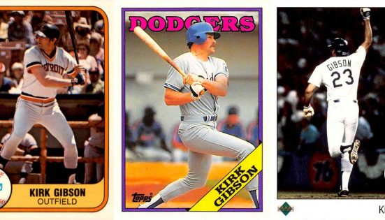 Kirk Gibson baseball card (Los Angeles Dodgers) 2009 Upper Deck Goudey #104  1988 World Series Home Run Fist Pump