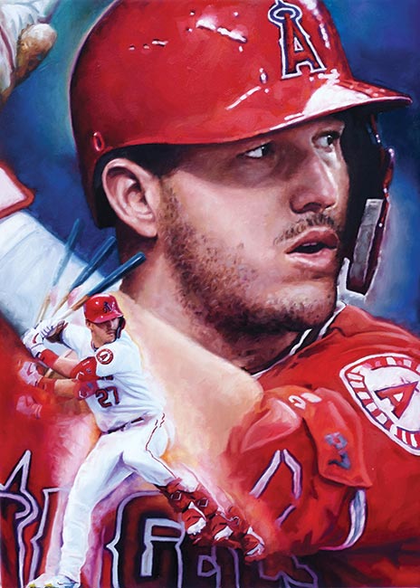 大谷 トラウト Topps Paul Jennis Art Inside 大谷 トラウト Topps Paul Jennis Art Inside Sports Artist