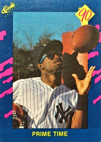 DEION SANDERS Prime Time BASEBALL INSERT CARD Atlanta Braves