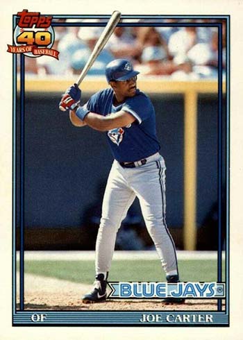 JOE CARTER 1991 SCORE BASEBALL CARD # 9 F4123