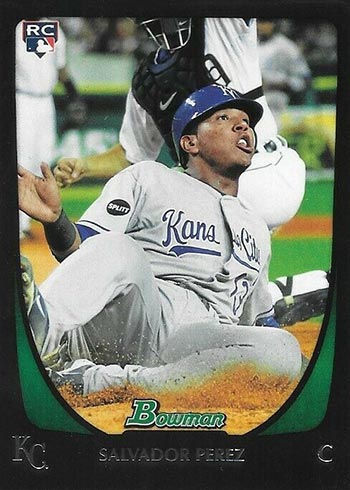 Salvador Perez player worn jersey patch baseball card (Kansas City