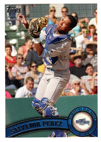 Salvador Perez Game Worn Jersey Baseball Card