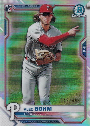 2021 Bowman Alec Bohm Phillies Prospect RC Lot x10 store