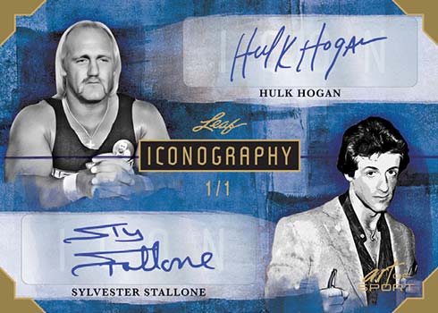 2021 Leaf Art of Sport Iconography Hulk Hogan Sylvester Stallone