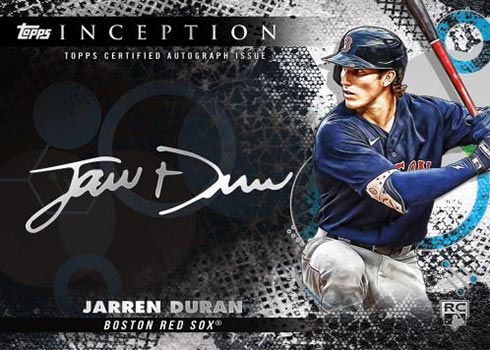 2022 Topps Inception Jarren Duran Rookie Jersey Patch Auto Orange #’d/10  Red Sox