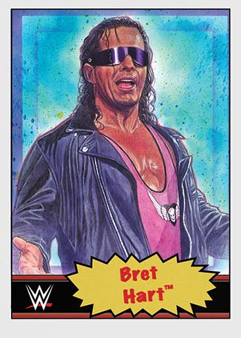BRET HART 2021 TOPPS WWE LIVING SET SIGNED AUTOGRAPHED CARD BAS AUTHENTIC