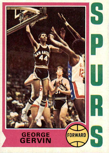 Lot - 1974-75 Topps Basketball # 196 George Gervin Rookie Card