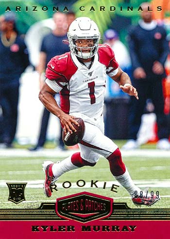 : 2019 Panini Obsidian Kyler Murray Rookie Game Worn Jersey Patch  Card #'d /50 : Collectibles & Fine Art