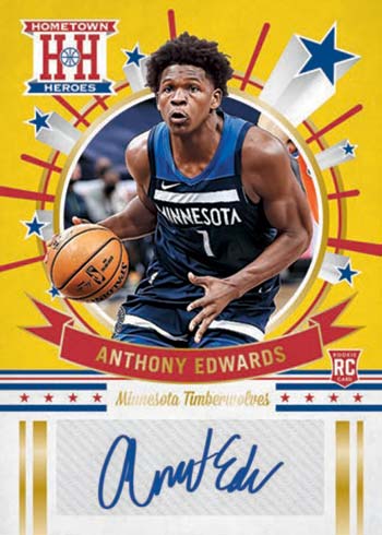 2020-21 Panini Chronicles Basketball Hometown Heroes Anthony Edwards Autograph