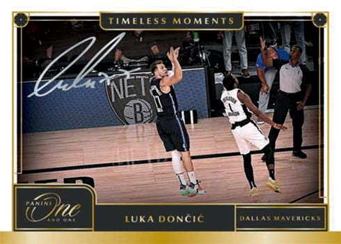 2020-21 Panini One and One Basketball Timeless Moments Autographs Luka Doncic