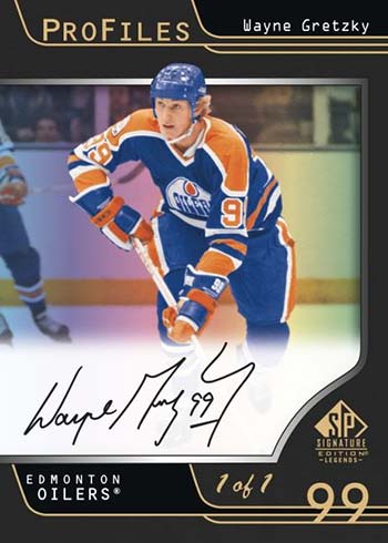 2020-21 Upper Deck SP Signature Legends Hockey ProFiles Black Wayne Gretzky Autograph