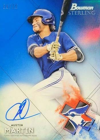 AUSTIN MARTIN TORONTO BLUE JAYS 2021 BOWMAN 1ST CARD TRUE ROOKIE CARD SUPER  FIRE