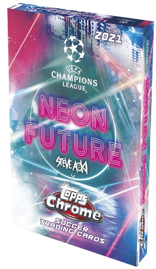 2021 Topps Chrome UEFA x Steve Aoki Neon Futures Hobby Box
