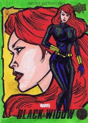 2021 Upper Deck Black Widow Sketch Card