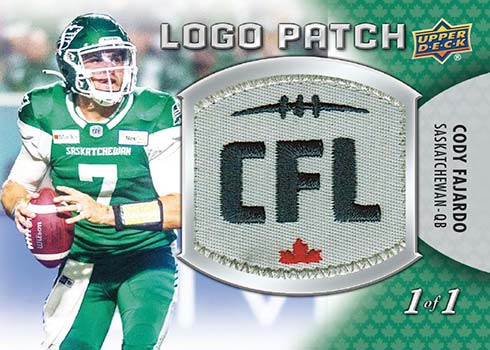 2021 Upper Deck CFL Logo Patch Cody Fajardo