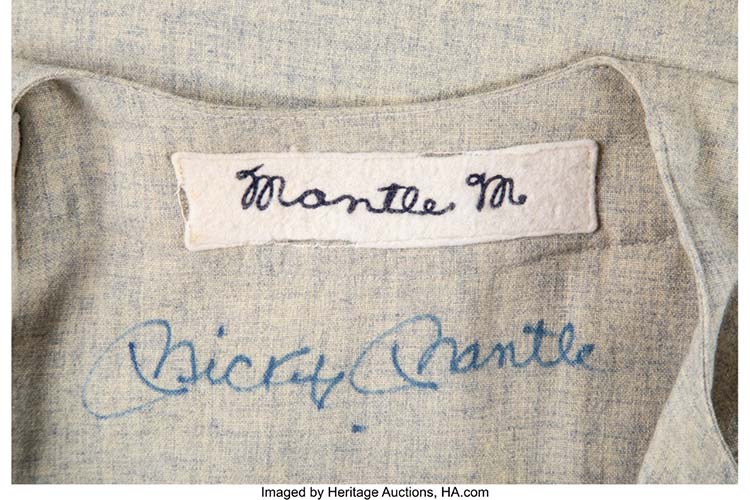 Lot Detail - 1954 Mickey Mantle NY Yankees Game-Used & Autographed