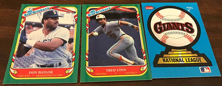 1987 Fleer Team Stickers Baseball Card #NNO Boston Red Sox/Los