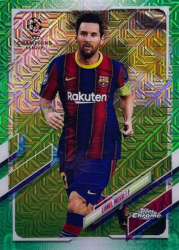 2020-21 Topps UEFA Champions League Japan Edition Green Refractor Lionel Messi