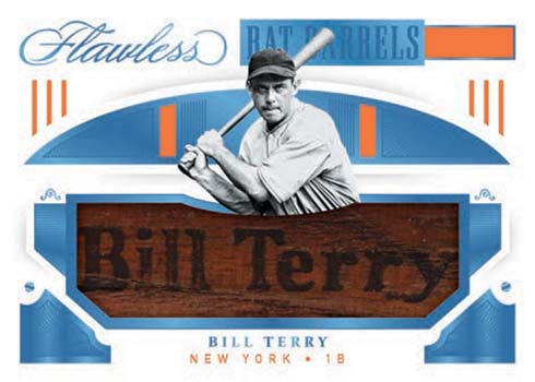2021 Panini Flawless Baseball Bat Barrels Bill Terry