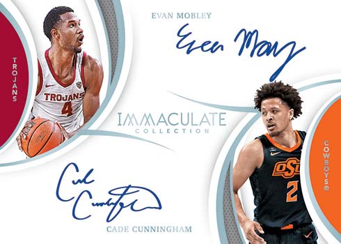 2021 Panini Immaculate Collegiate Basketball Dual Autograph