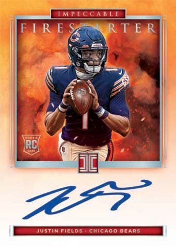 2021 Panini Impeccable Football Firestarter Signatures Justin Fields