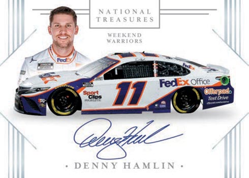 2021 Panini National Treasures Racing Weekend Warriors Denny Hamlin