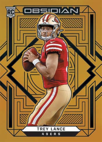 2021 Panini Obsidian Football Gold Flood Trey Lance