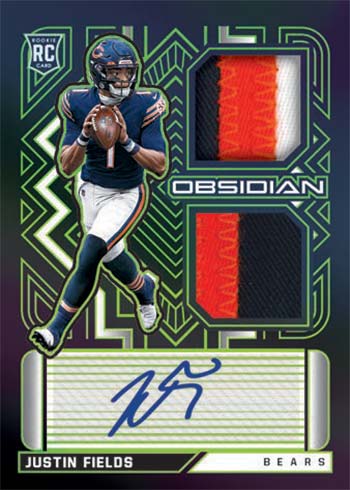 DeVonta Smith Autographed 2021 Panini Obsidian Rookie Patch Card