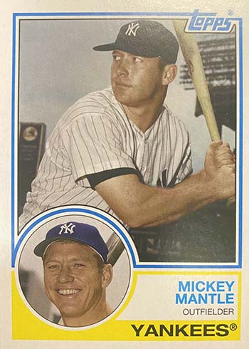 2021 Topps X Mickey Mantle Number Seven 43 Mickey Mantle 2014 Topps 4/7